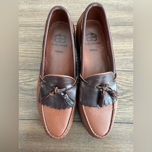 Allen Edmonds Nashua Two-Tone Brown Leather Tassel Loafers Size‎ 10 1/2 B